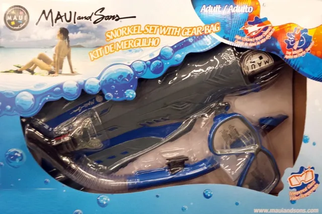 Kit De Mergulho - Nadadeiras, Mascara E Snorkel Maui & Sons