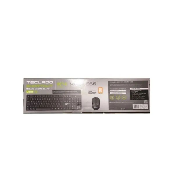 Teclado E Mouse Shortcut Sem Fio K4 Mb54264 Usb Mb Tech