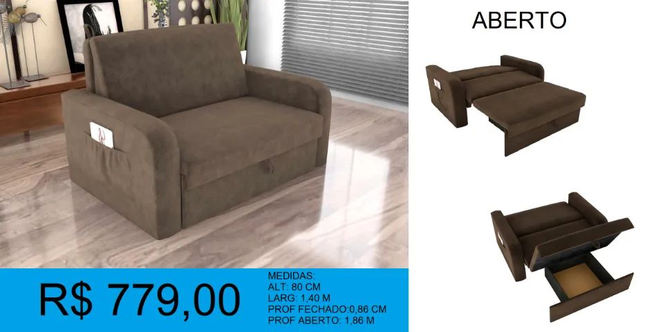 Sofa cama a pronta entrega  - Foto 2