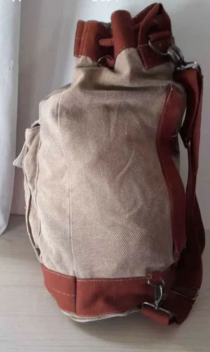 Mochila de Lona Marrom Olímpicos  - Foto 3