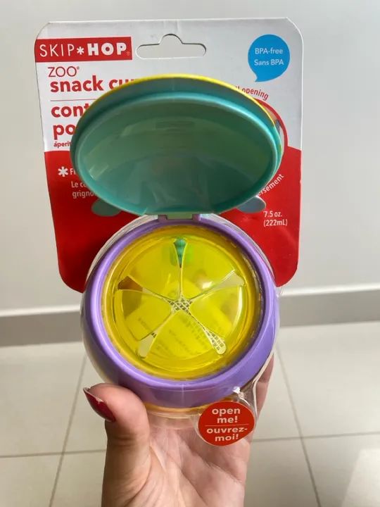 Snack Cup SKIP HOP Zoo Unicórnio Pote de Biscoitos que Não Derruba - Foto 2