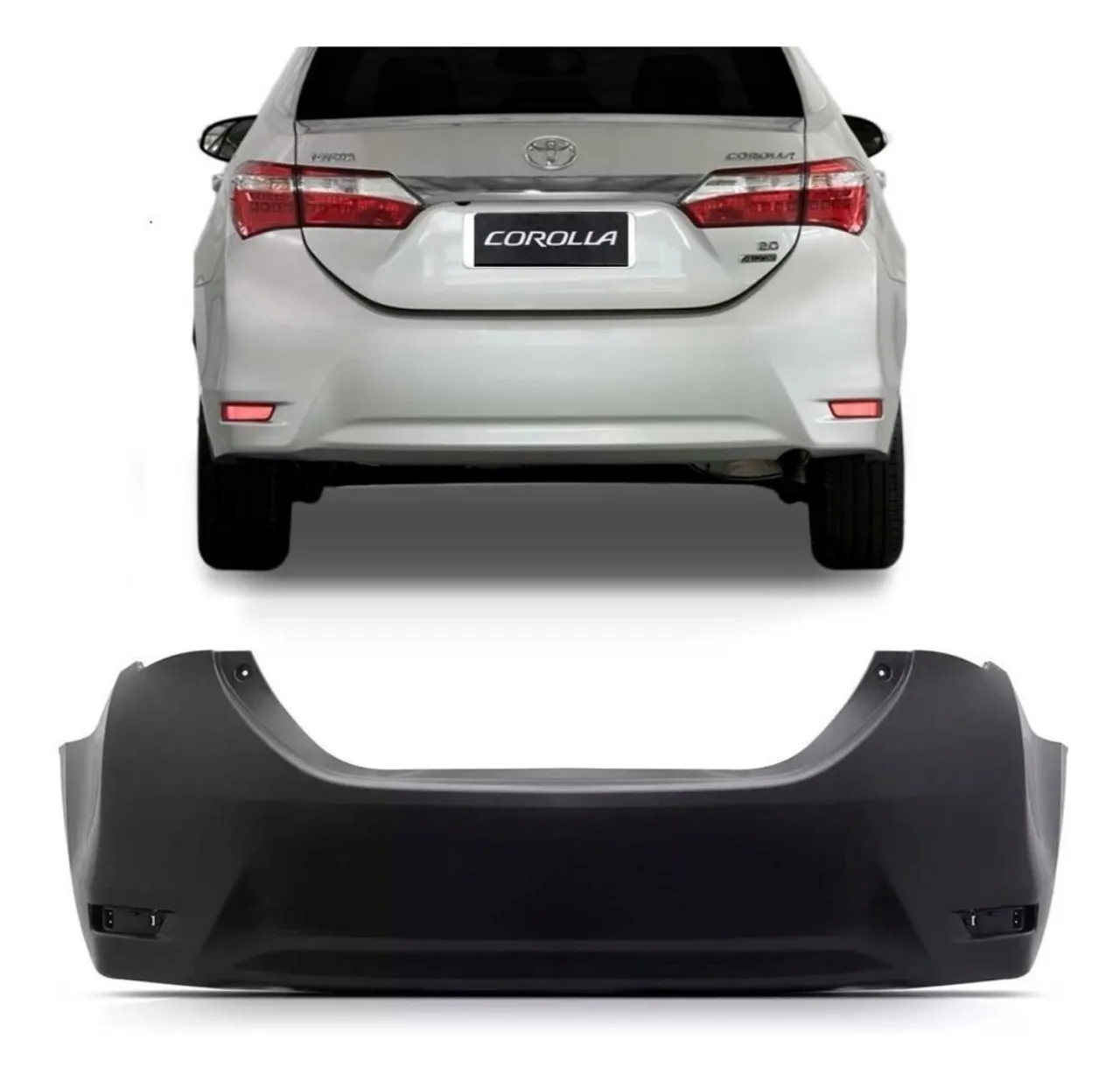 Parachoque Traseiro Toyota Corolla 2014/15 2015 2016 2017 2018 2019 - Crédito Parcelado
