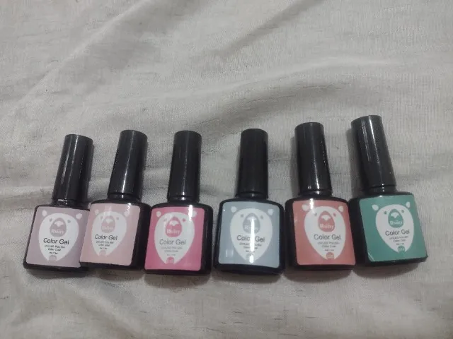 Kit 6 esmaltes de gel