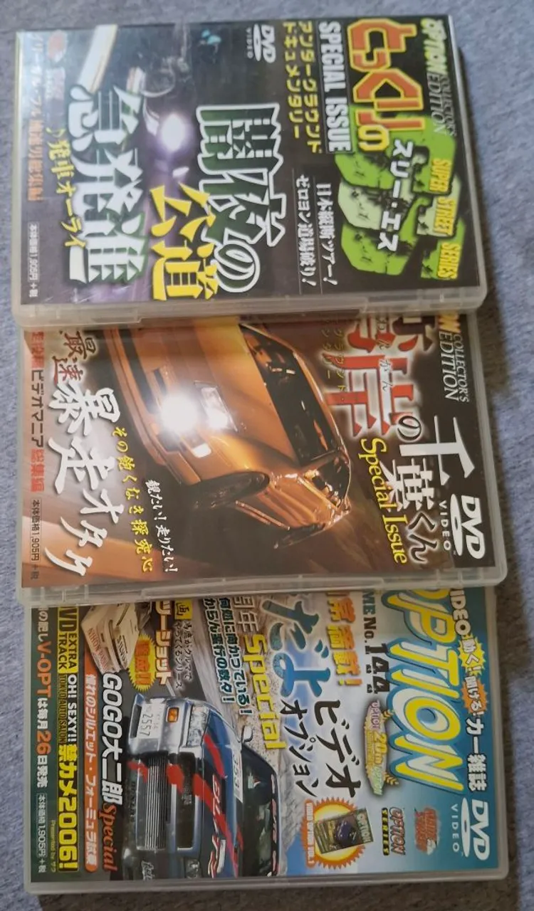 Coleção de 3 DVDs de corrida e carros