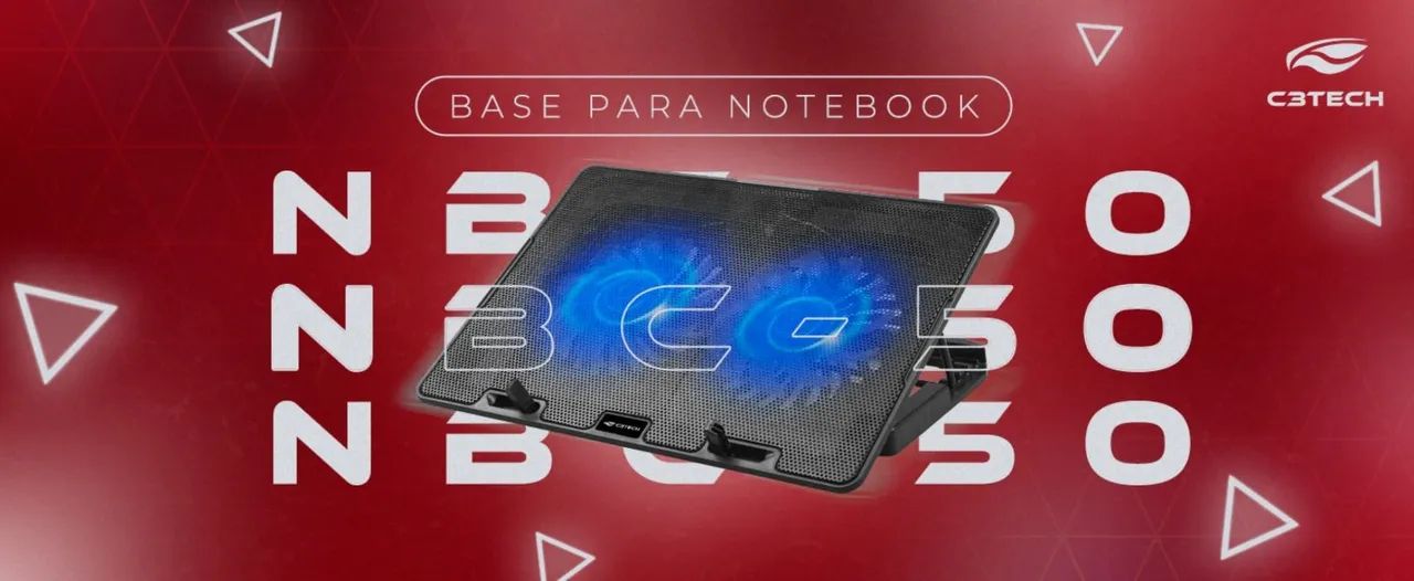 Base para Notebook 15,6 - C3 Tech com 2 Coolers - Usado em Ótimo estado - Foto 2