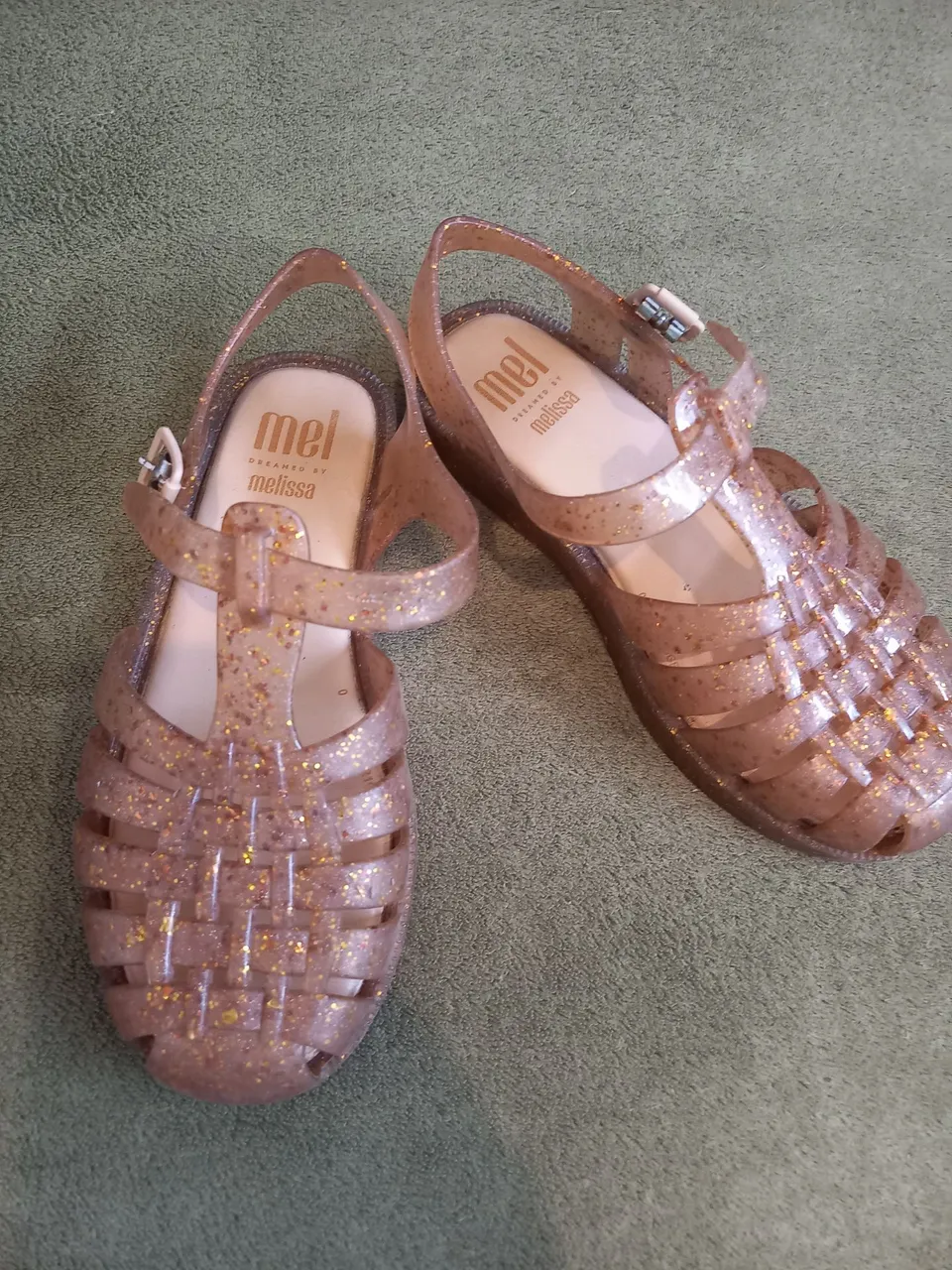 Sandália Melissa Mel Glitter Rosa