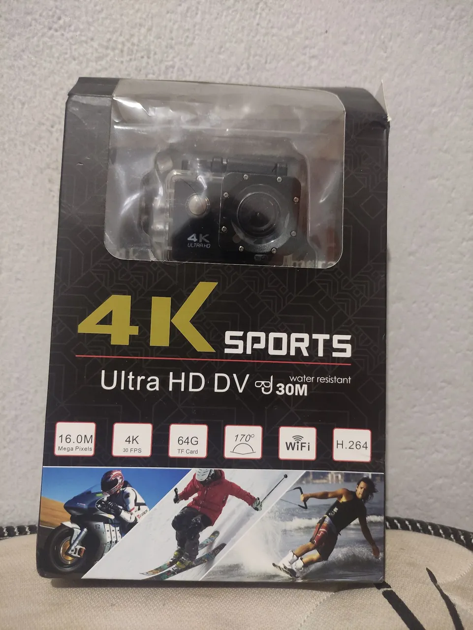 Câmera de Ação 4K Sports - Ultra HD, 30m à prova d'água!