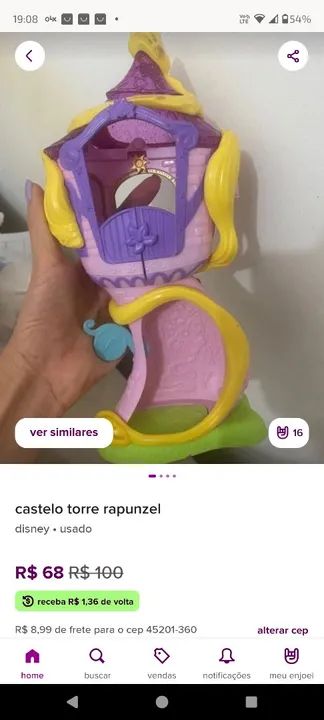 Castelo Torre Rapunzel Disney