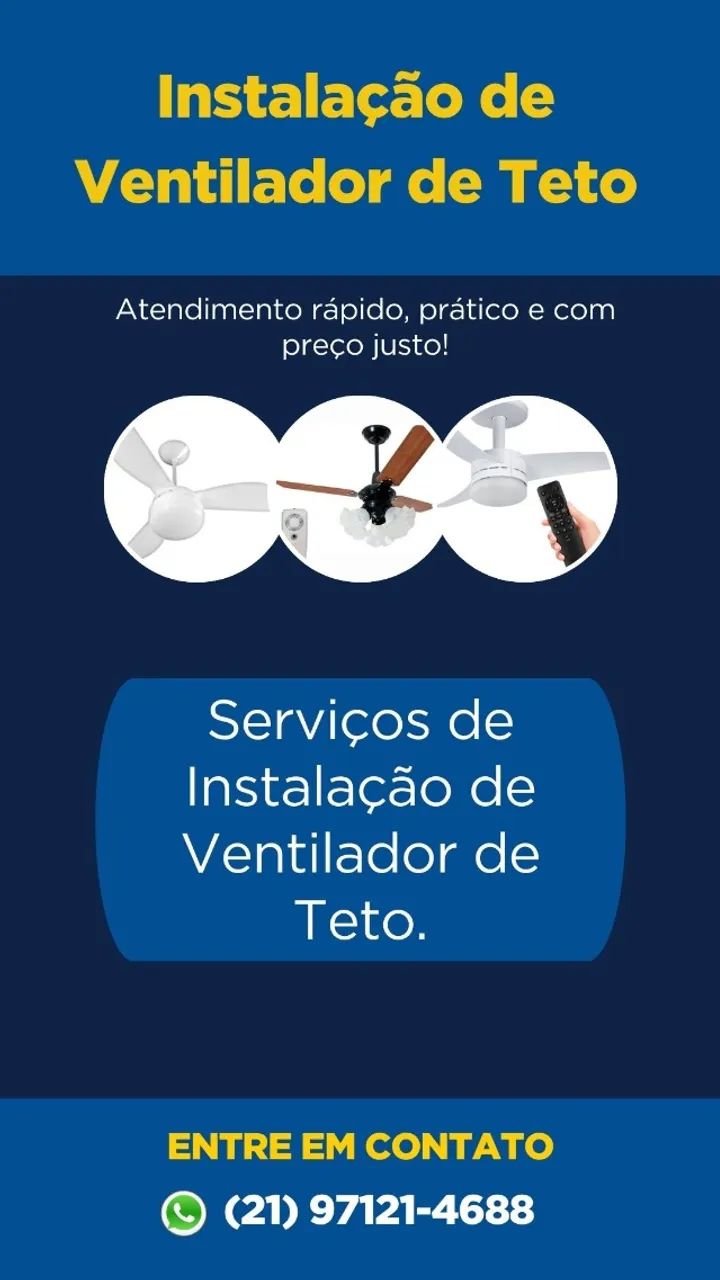 Instalação de Ventilador de Teto