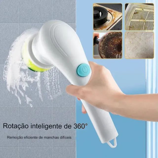  Escova Elétrica 5 em 1 Recarregável Múltiplas Superfícies IZEPOWER CLEAN - Foto 2