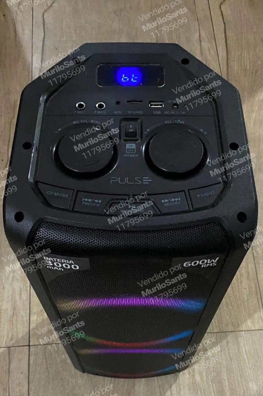 Caixa de Som Pulse Bluetooth 600W - Foto 3