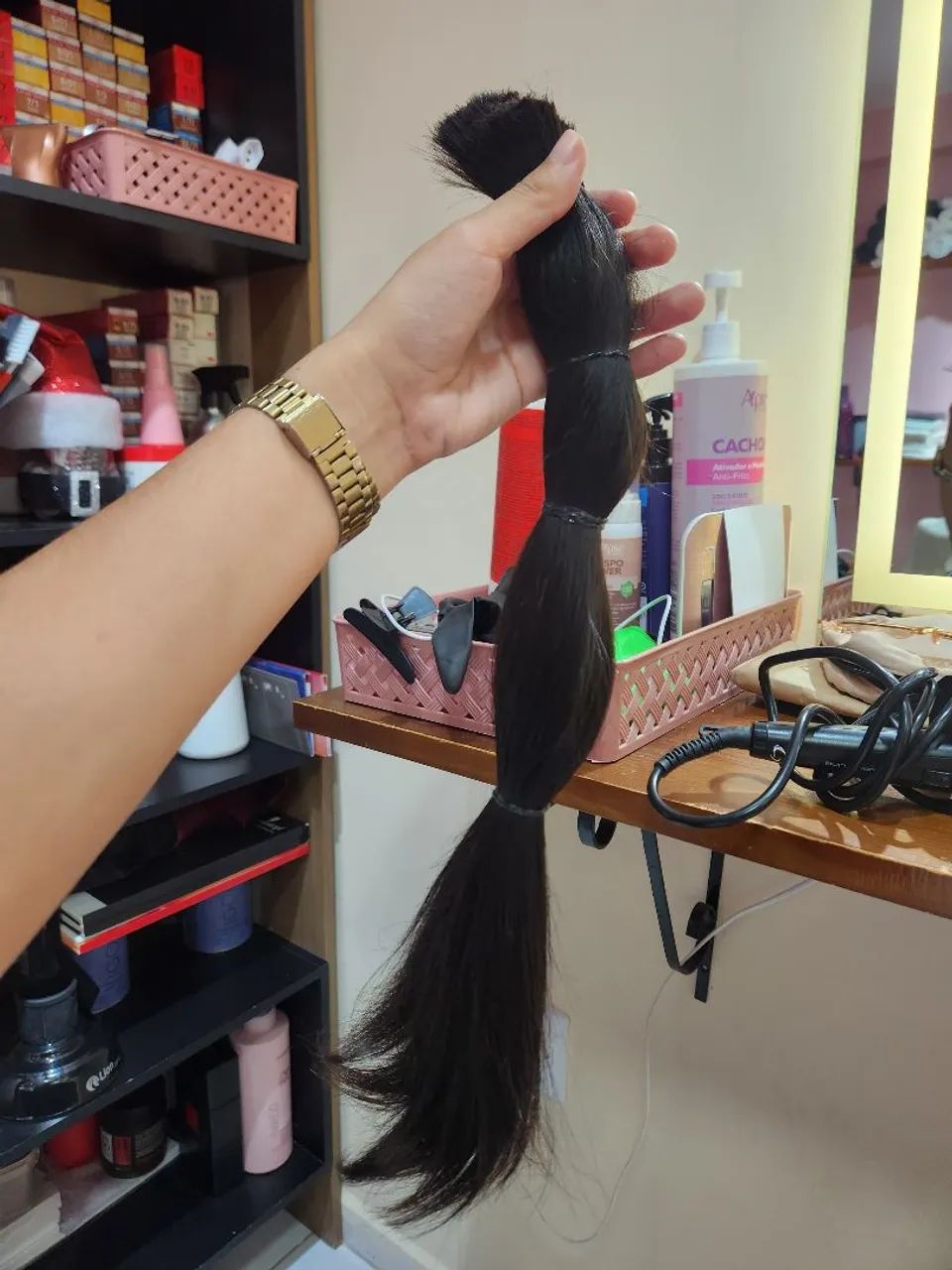 Cabelo humano 45cm