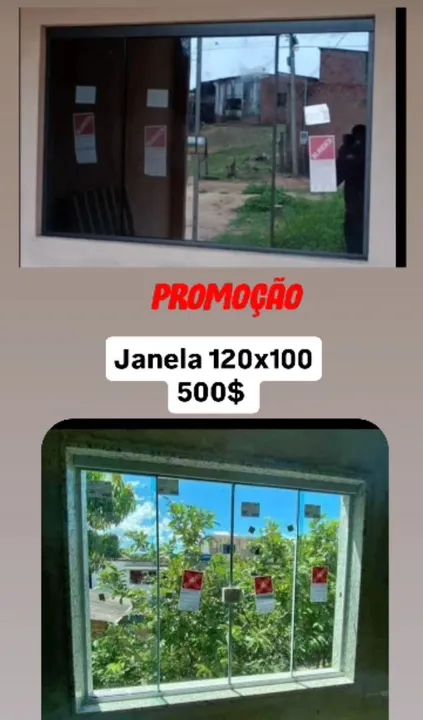 Janela de vidro  120x100 - Nova