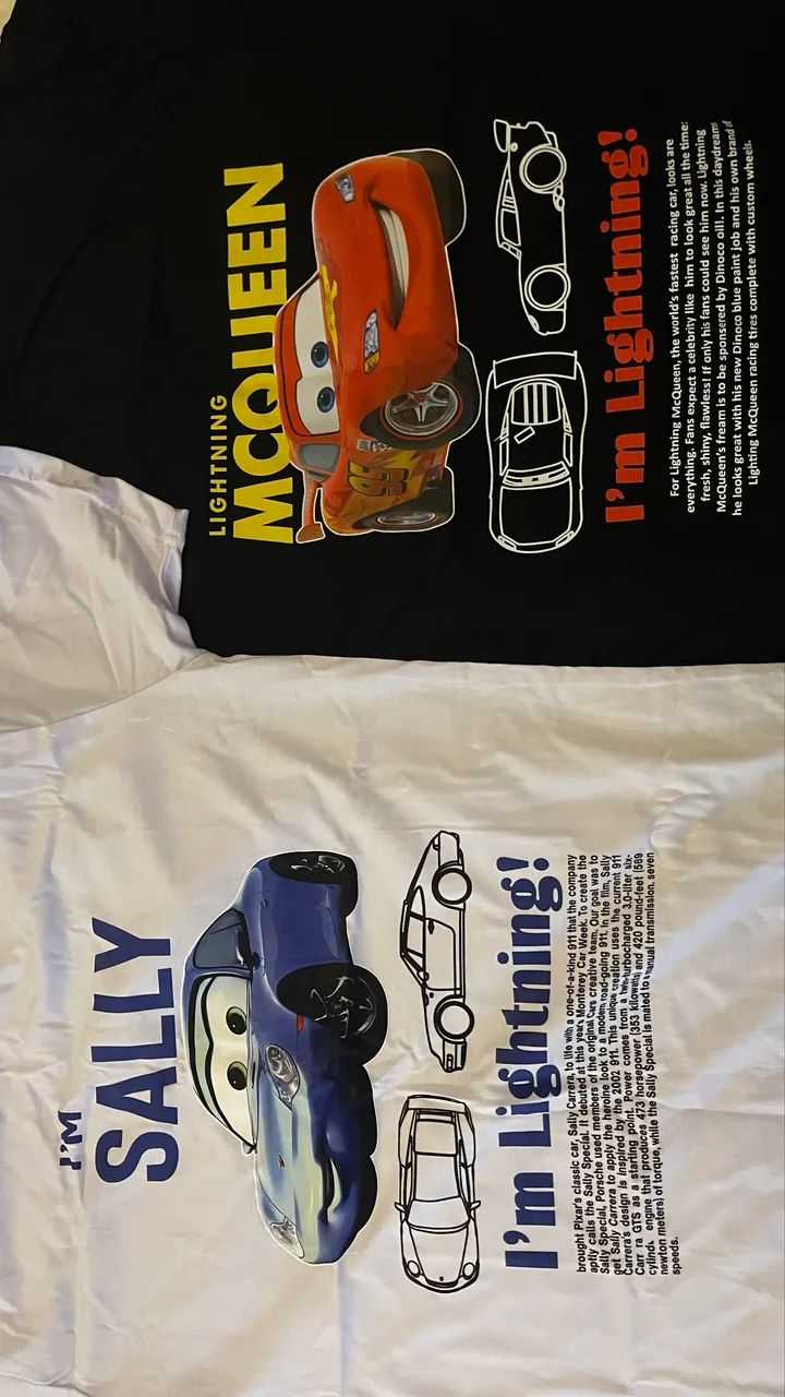 Camisetas Mcqueen & Sally