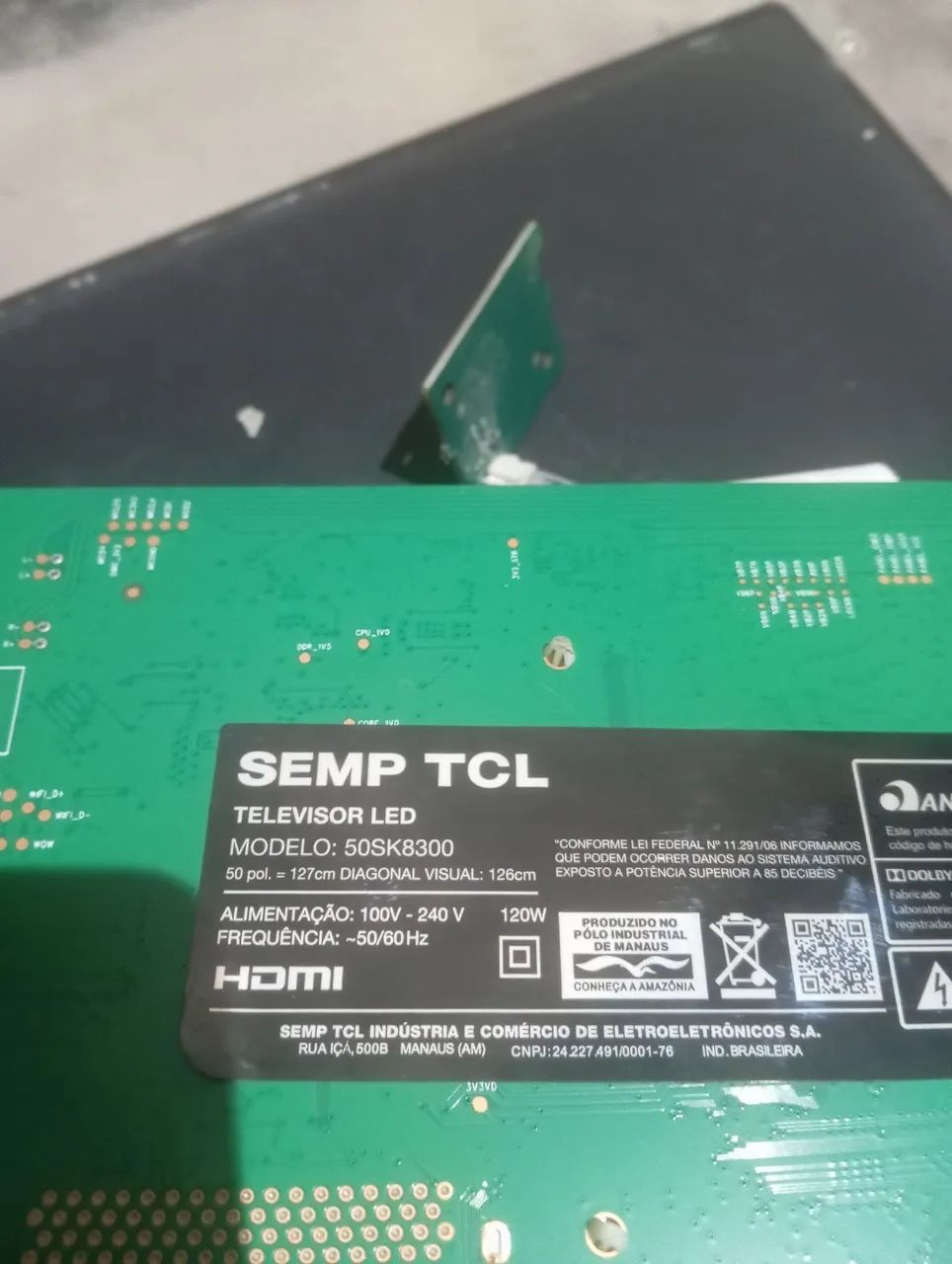 Placa completa 50SK8300 com alto falante e sensor 