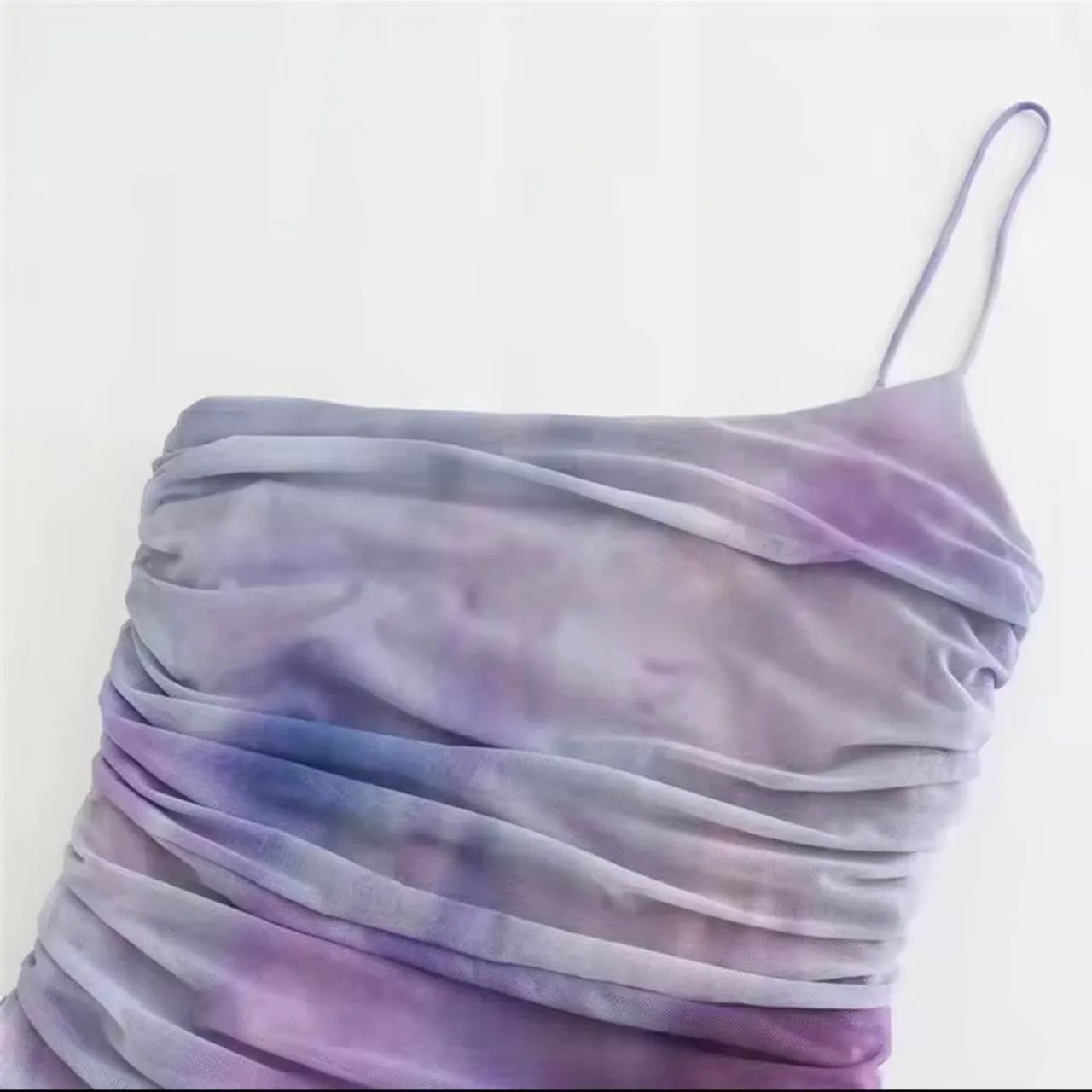 Vestido Longo de Malha com Decote Assimétrico Lilás - Foto 2