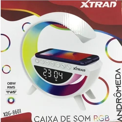 Caixa de Som Bluetooth Rgb Xtrad XDG-8601 com Indução, Relógio e Fm   - Foto 4