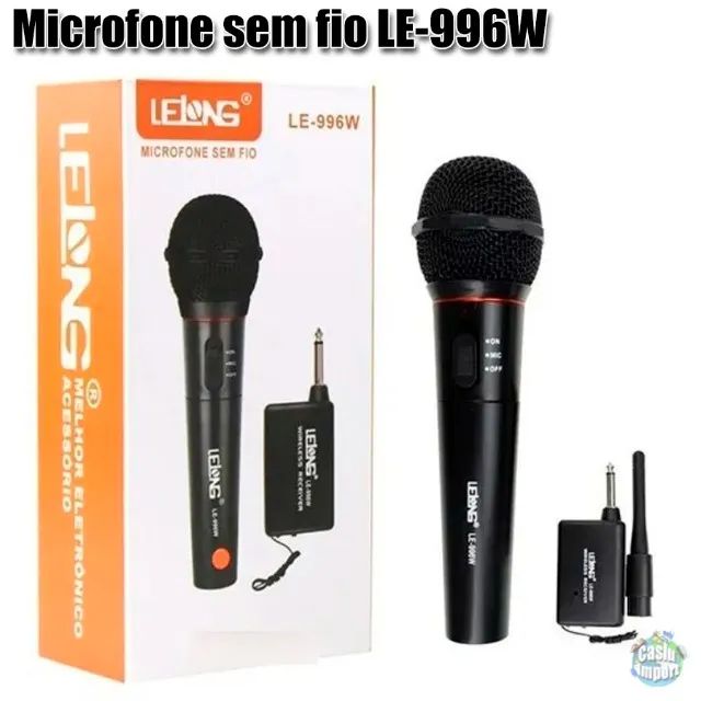 Microfone Sem Fio Profissional Completo Para Karaoke