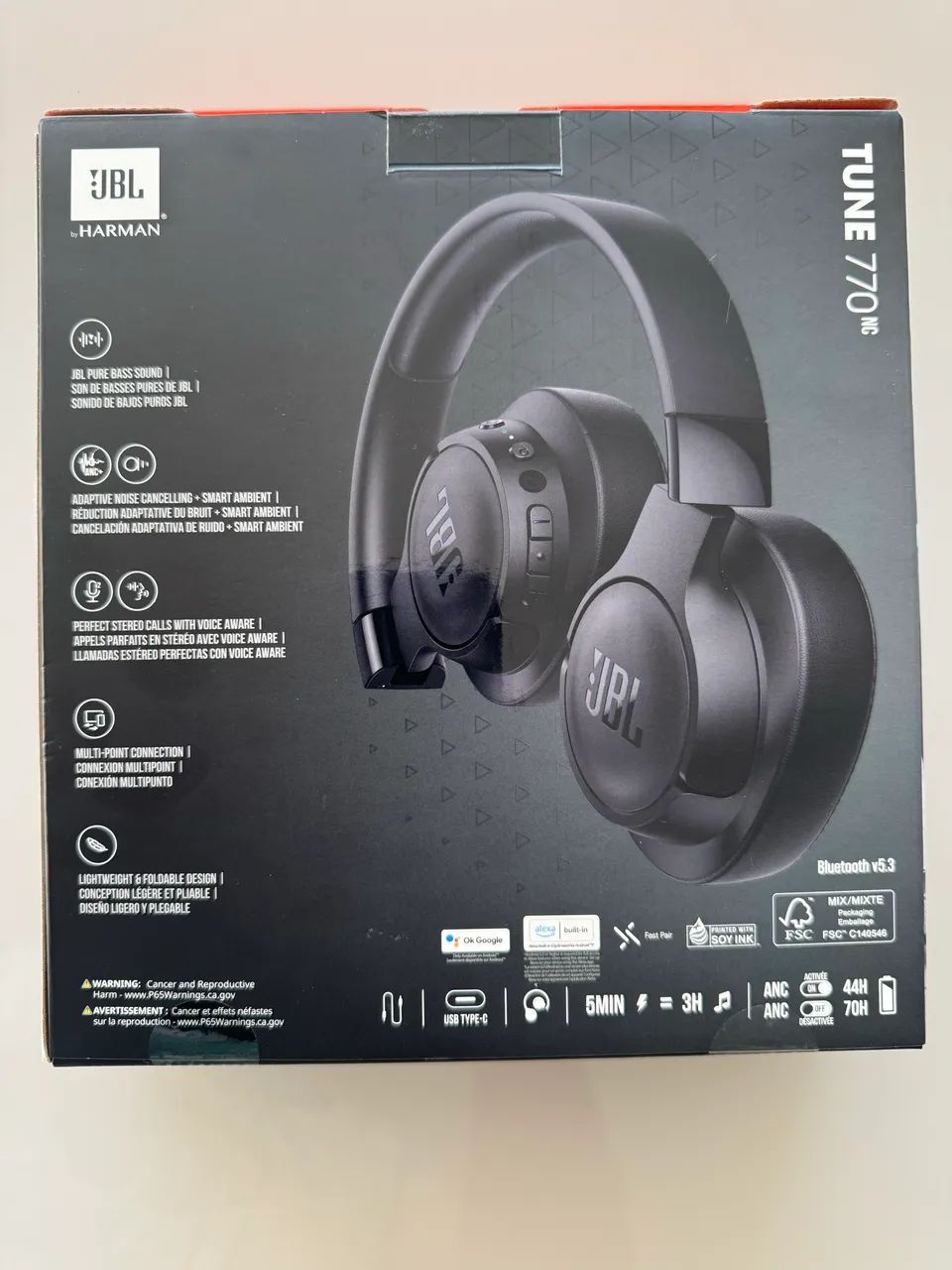 Os fones de ouvido JBL Tune 770NC    - Foto 5