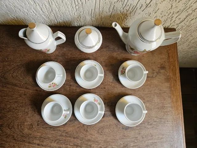 Conjunto aparelho louça café antigo vintage classico - Foto 2