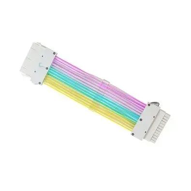 Cabo Extensor Fonte Sleeved Rise Mode White ARGB para Placa Mãe 24P - WZetta - Foto 2
