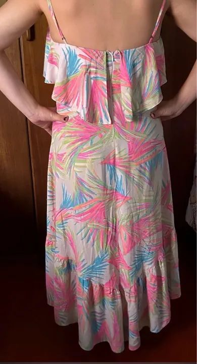 Vestido Farm babado  M - Foto 3