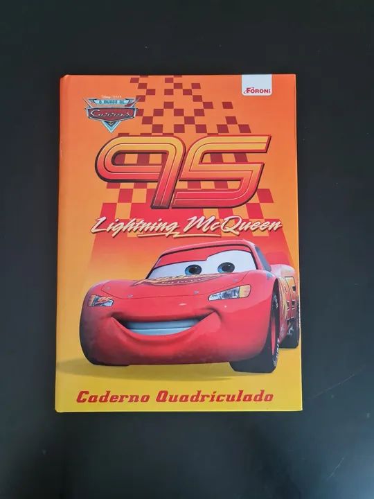 Caderno Quadriculado Cars 48 folhas - Relâmpago McQueen