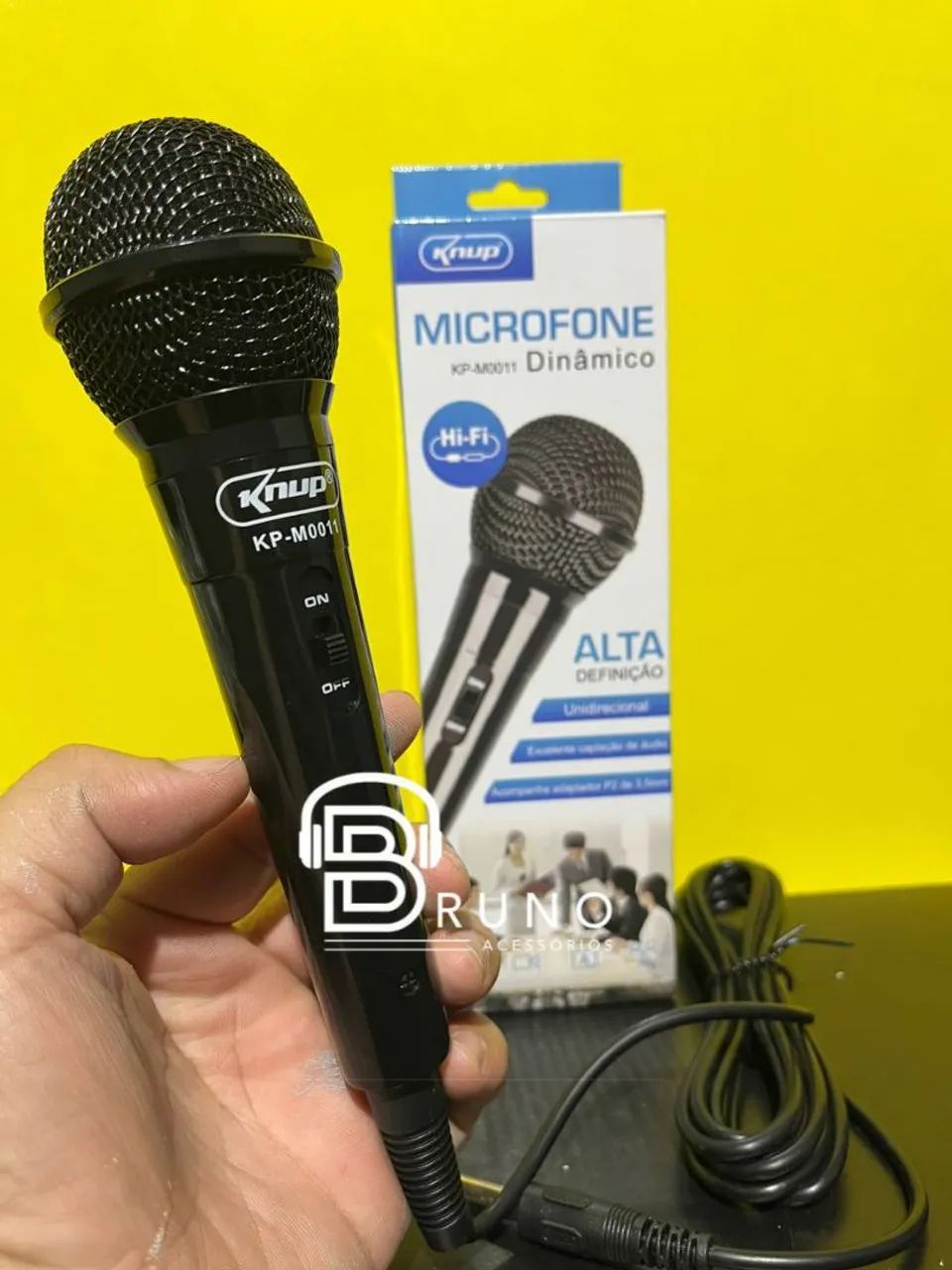 Microfone Com Fio Knup 