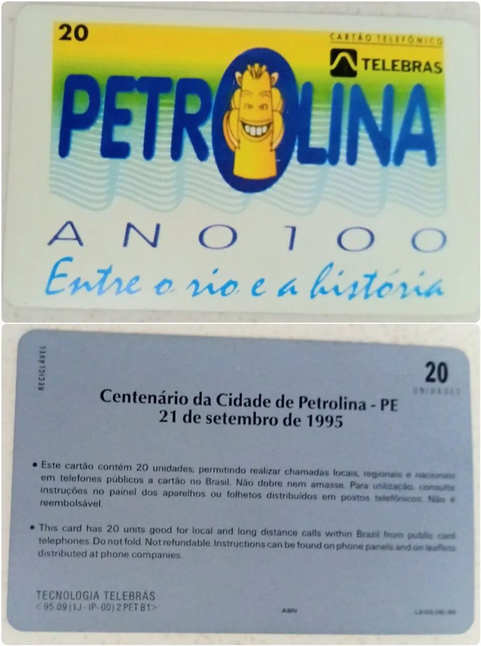 Cartão Telefônico Centenário de Petrolina Antigo - Foto 2