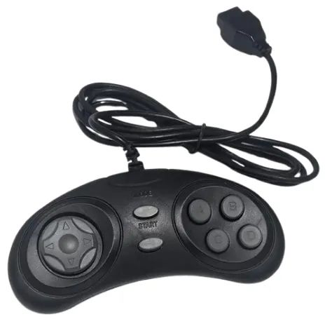 Controle compatível c/ videogames famiclone (clones de Famicom / NES) 6 botões (c/ fio)