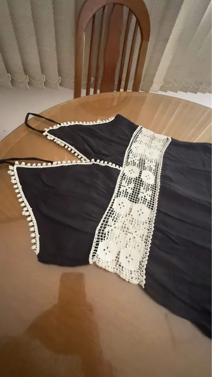 Vestido Longo Listrado Preto e Branco - Foto 2
