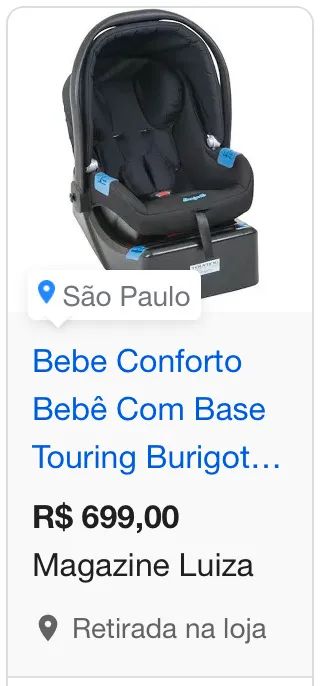 Conjunto Bebê Conforto Touring X E Base Preto - Burigotto   - Foto 5