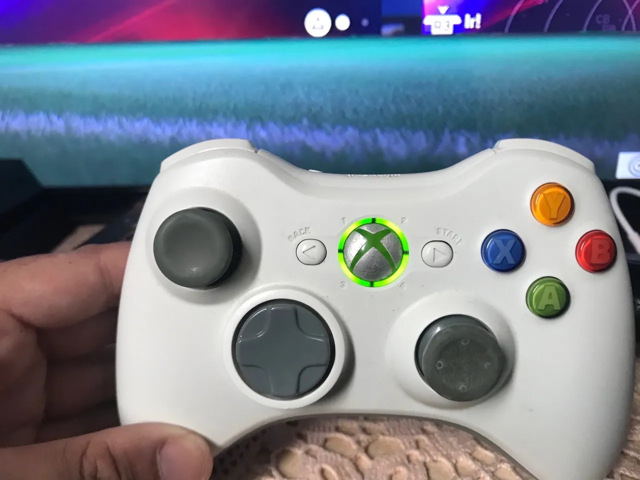 Controle Xbox 360 Original branco tudo funcionando excelente estado