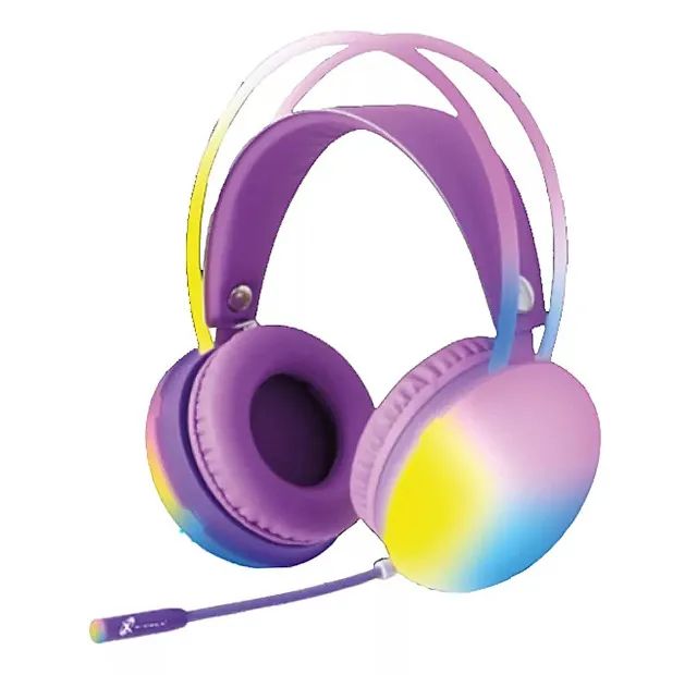 Fone Headset Gamer RGB USB P3 Roxo ou Preto X-Cell XC-HS18 - Foto 4
