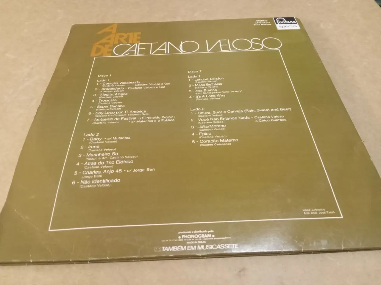 Disco de vinil duplo a arte de Caetano veloso - Foto 3