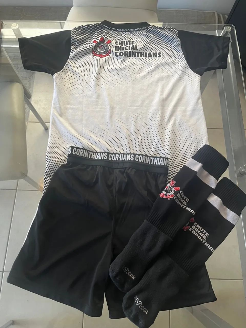 Uniforme Corinthians Infantil - Camisa, Shorts e Meias - Foto 2