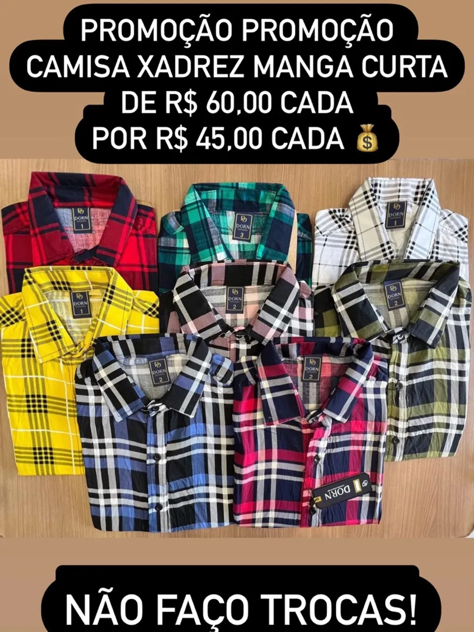 Camisa xadrez R$ 45,00