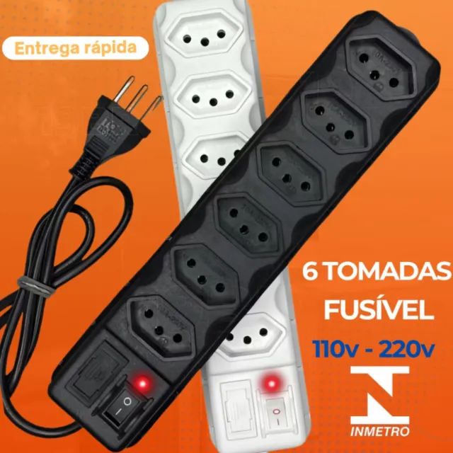 Filtro de Linha com 6 Tomadas