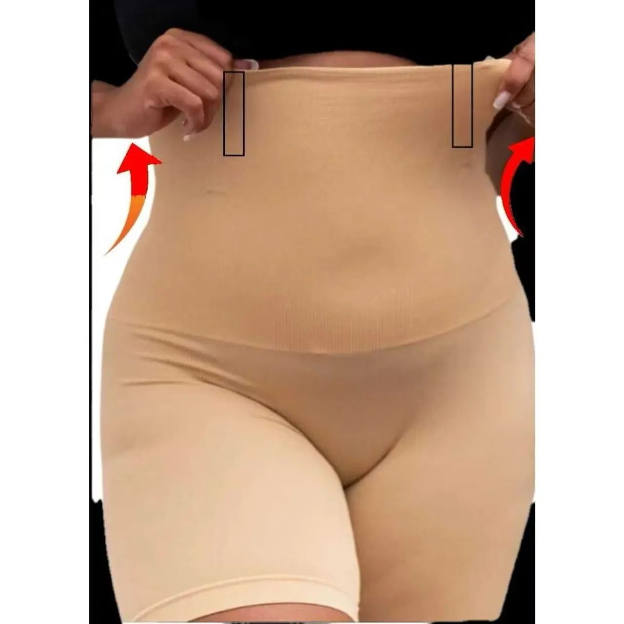 Short Modelador Cintura Alta  com barbatanas 