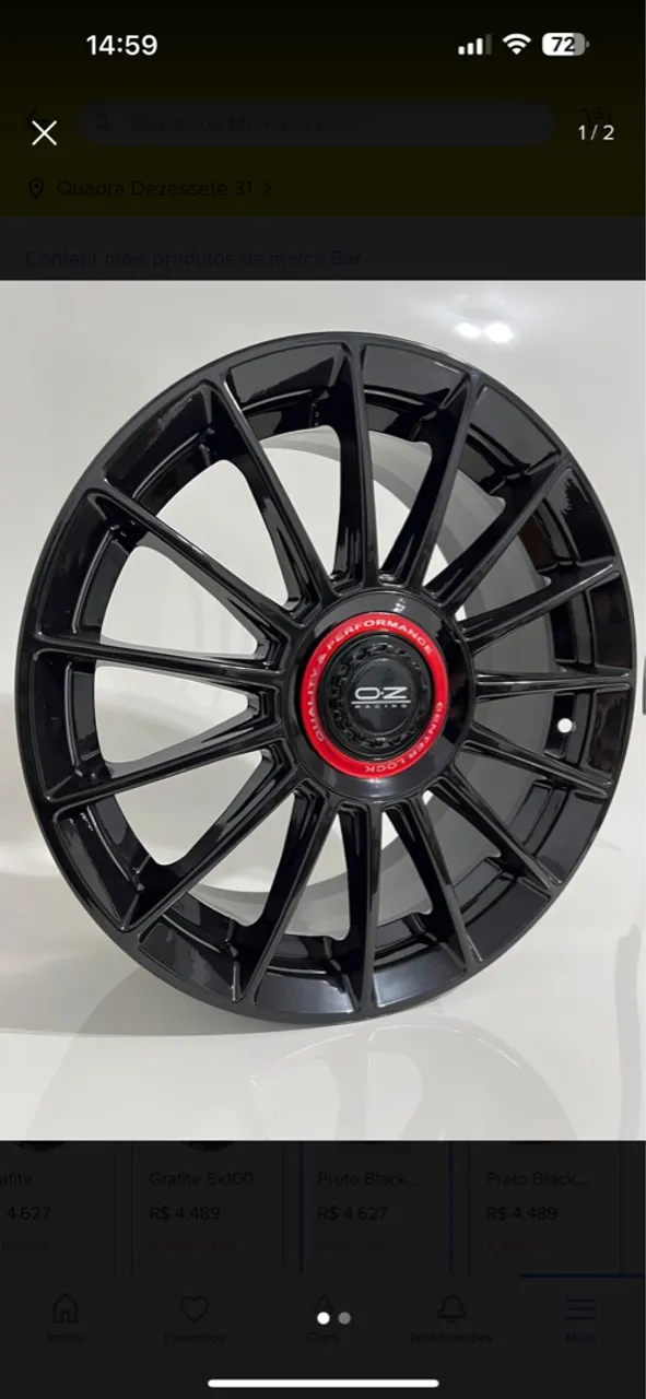Rodas OZ Racing Aro 18