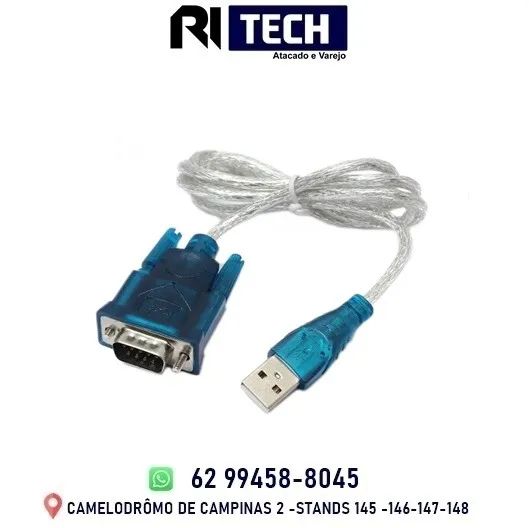 Cabo Conversor USB Serial RS-232 DB9 Impressora Scanner 