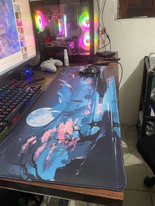 Mousepad Gamer japonês azul  - Foto 4