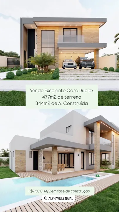 Casa Duplex em Alphaville Natal - 477m² de terreno!