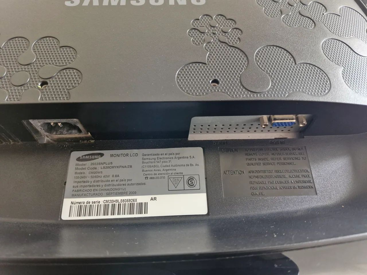 Monitor Samsung VGA 20' 60Hz 900p Bivolt + Cabo Displayport - Foto 4