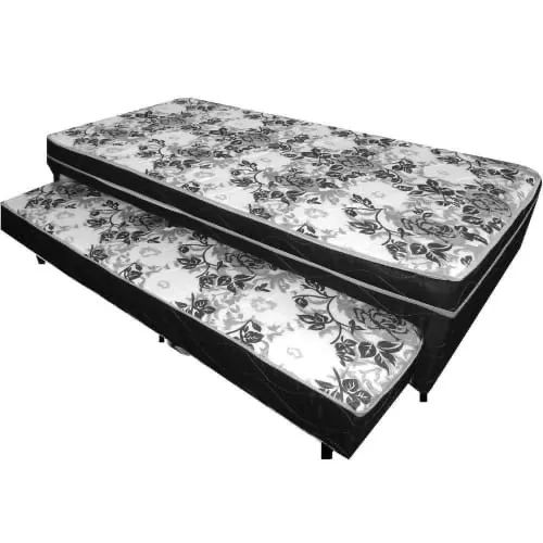 CAMA BOX SOLTEIRO C/ AUXILIAR NOVA 