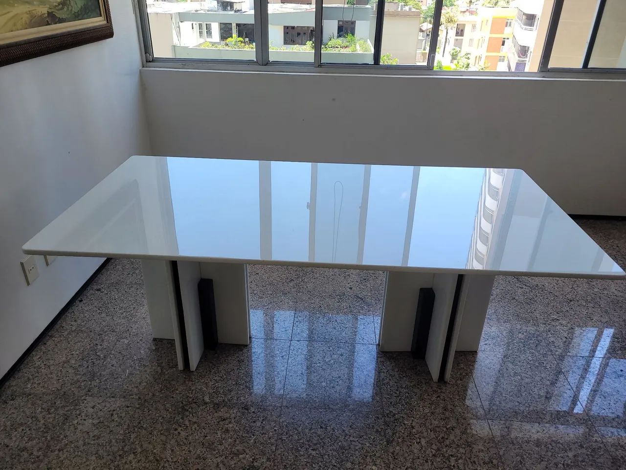 Mesa de Jantar Branca Stone age Mode 6 lugares - Foto 3