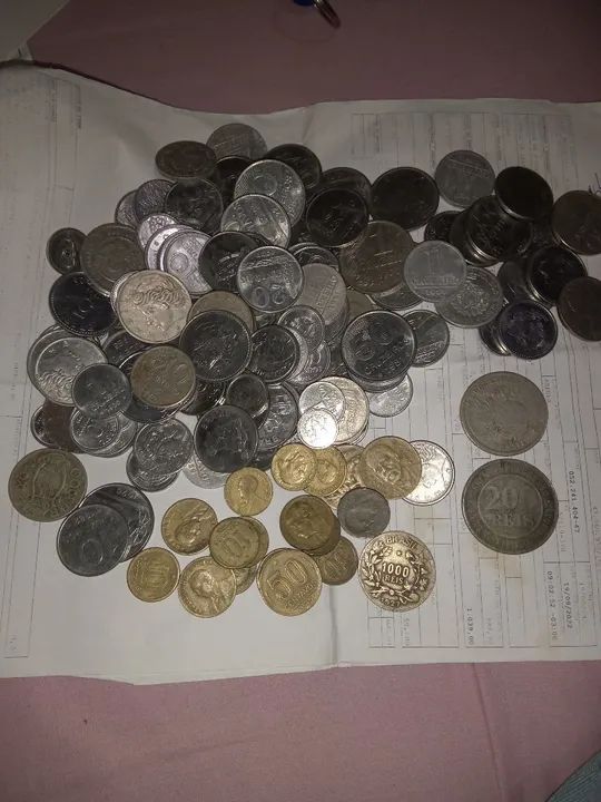 Coleção de moedas antigas