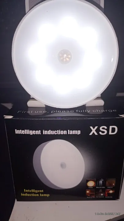 03 Luminárias Led Sensor de Presença, Iluminação Automática, Inteligente, Recarregável USB