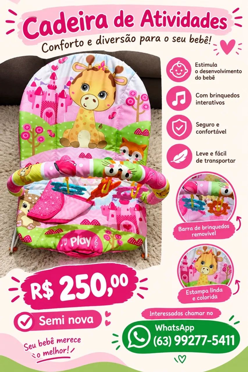 Vende Se Cadeira de Descanso e Bebe Conforto 