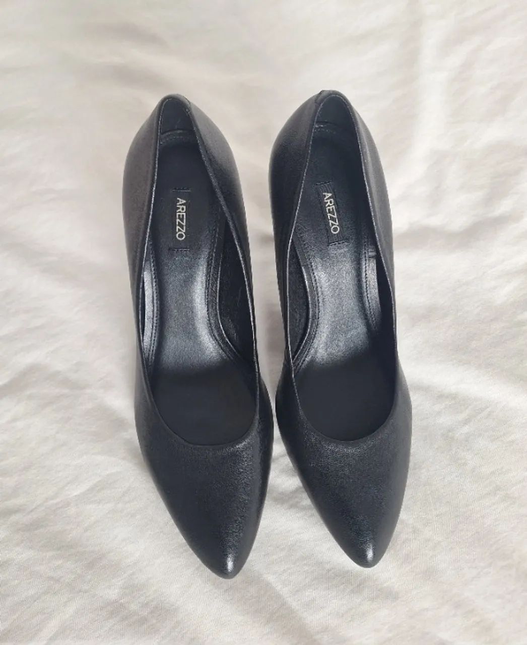 Scarpin preto couro arezzo - Foto 4